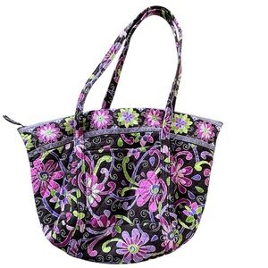VERA BRADLEY MILLER BAG TOTE PURPLE PUNCH